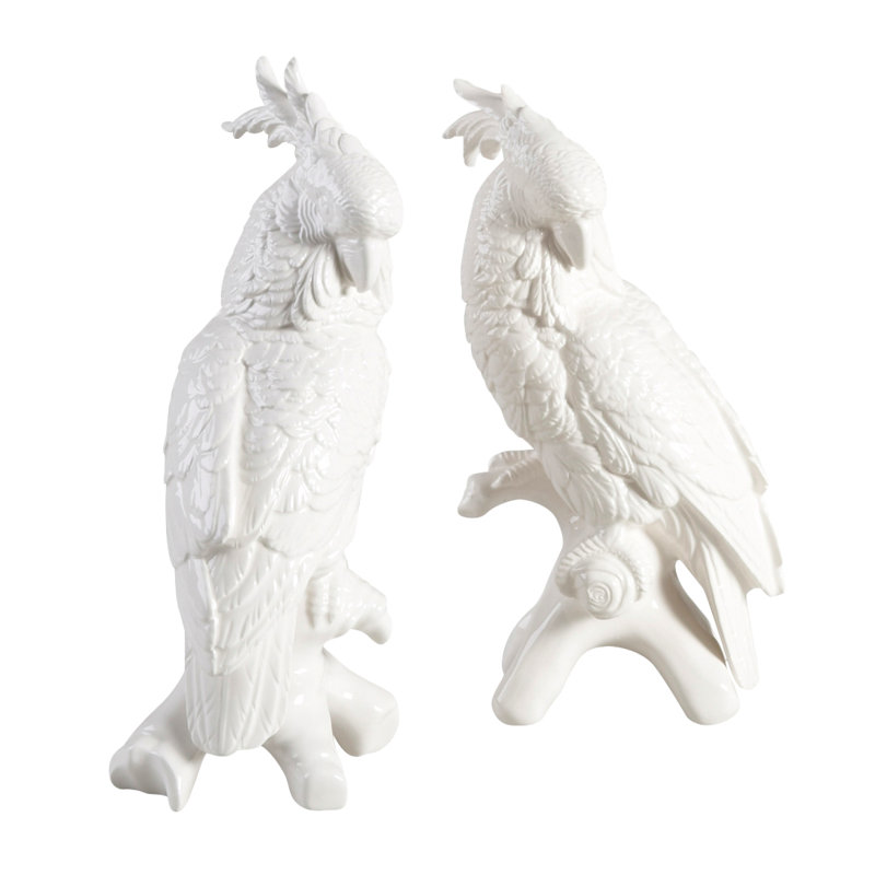 2 Piece Cockatoos Figurine Set