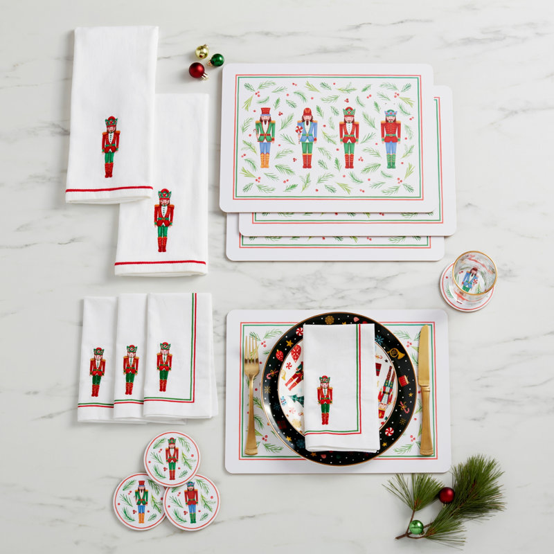 Lenox Bayberry Nutcracker Coaster Set of 4, Multicolor - One Size