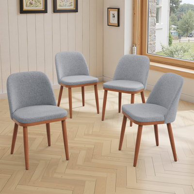 Wood Frame Upholstered Dining Chairs