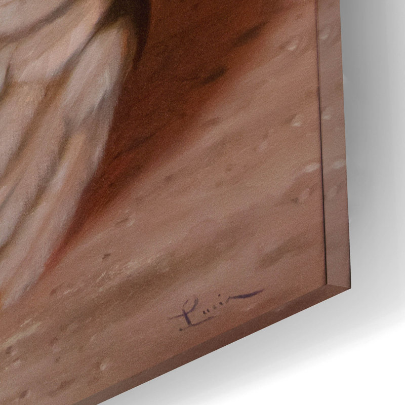 «Chickin Caesar» par Lucia Heffernan, art mural en verre acrylique, H 16 po x l 12 po