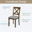 Ensemble de 4 chaises de salle à manger rembourrées en bois massif avec dossier ergonomique-1037693834