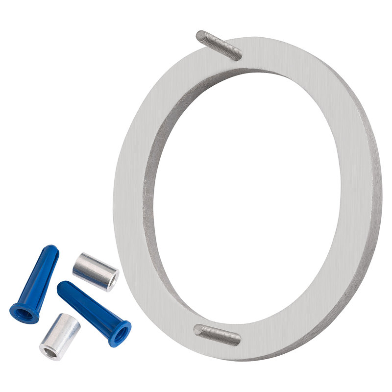24 in. Flat Floating Mount House Number, Satin Nickel/Gray, 0