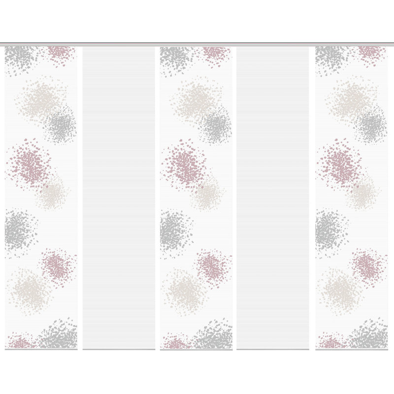 Paxson Semi Sheer Curtain Panel Pair, Purple/Grey/Beige