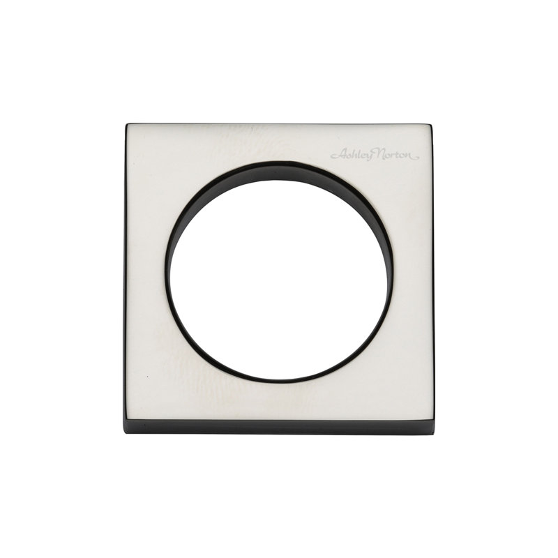 Mystic Square Knob, Polished Nickel