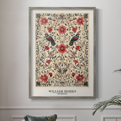 WM MORRIS Series CCCLXXXV Framed Print - Solid Wood