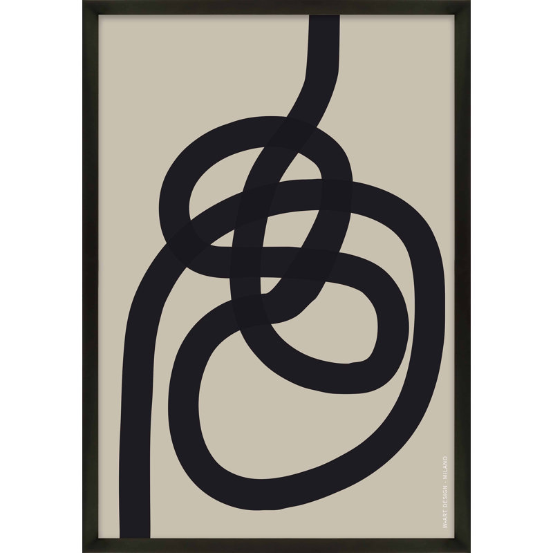 «Dermott Intertwined 2» par Romina Gadler - impression à structure simple, Papier avec cadre noir