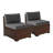 Outdoor Armless Wicker  Chair With Cushions (Set Of 2)-1091271412