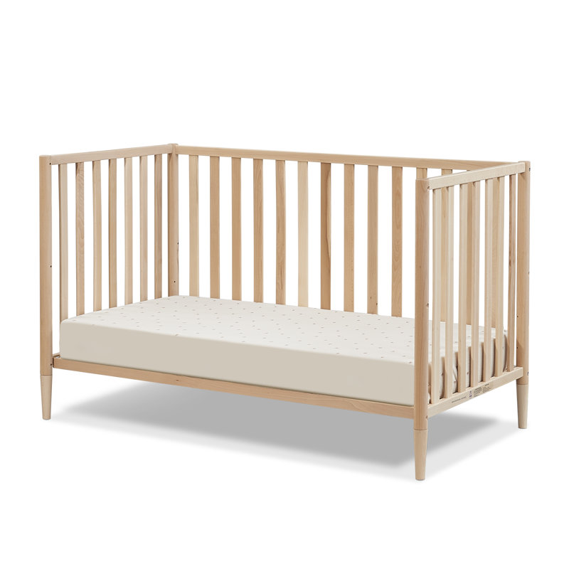 Lit de bébé à hauteur ajustable Mia, Bois naturel, Crib