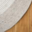 Aria Geometric Hand-Woven Wool/Cotton Beige/Ivory Area Rug-889050763