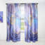 Bleu et mauve, luxe, abstrait, fluide, art X III - rideau en velours moderne - obscurcissant - 1 panneau-71737884