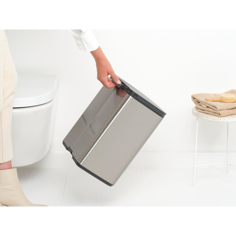 Brabantia 12 Litre Bo Waste Bin, Matt Steel Fingerprint Proof