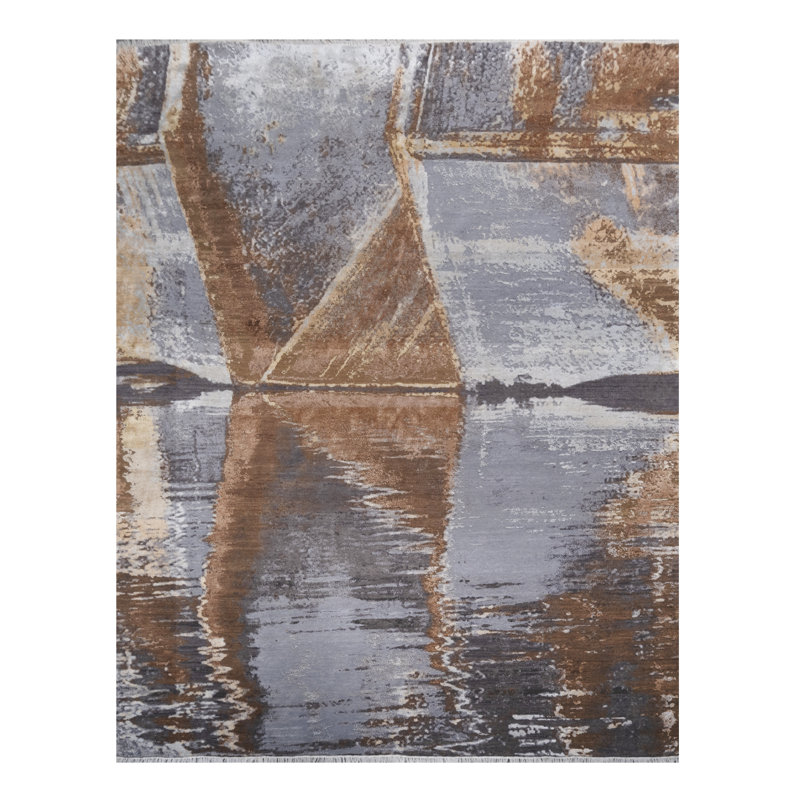 Overdyed One-of-a-Kind 10'3" x 8'1" Hand Knotted Area Rug