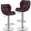 color Height Adjustable Modern Faux Leather Swivel Bar Stools-627611455