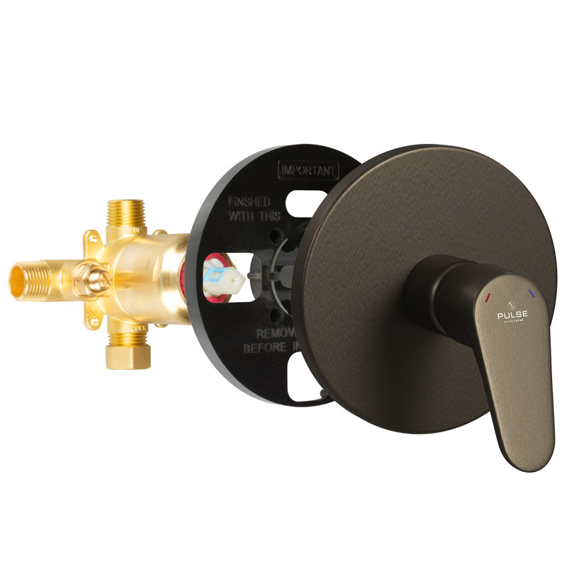 Tru-Temp Pressure Balanced Mixing Valve with Round Trim, Oil Rubbed Bronze