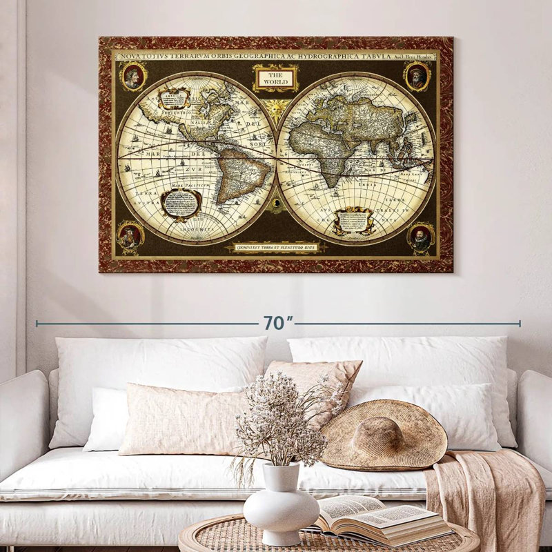 Carte du monde Aliaz, H 34 po x l 51 po