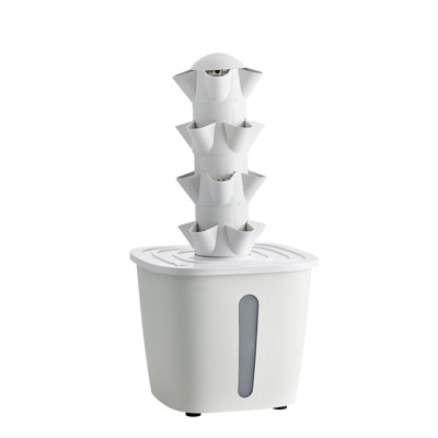 Tour hydroponique, ensemble de système de culture hydroponique 20 gousses à 4 niveaux, jardin hydraulique vertical avec réservoir d'eau et pompe de 20 L, ensemble de germination pour plantes d'intérieur, herbes, fruits et légumes