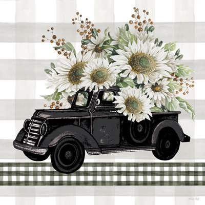 Tournesol camion sur toile par Cindy Jacobs