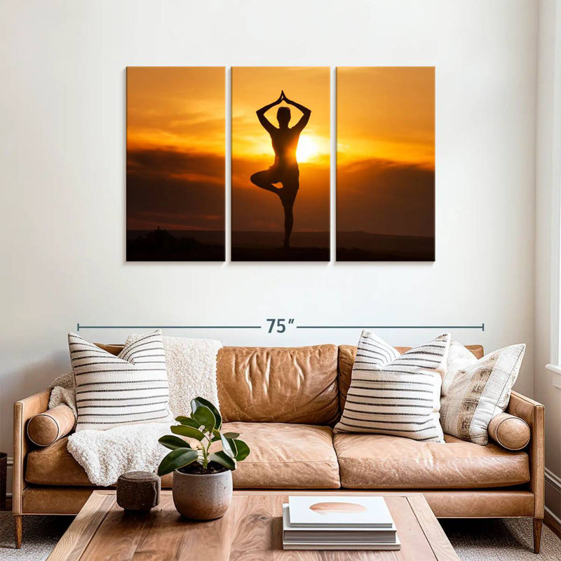 Kerrick Yoga Sunset Silhouette, 36" H x 57" W