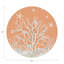  Coral Branch Vegan Leather Round Pebble Placemat-416242819