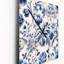 Horloge murale florale bleue-653199216