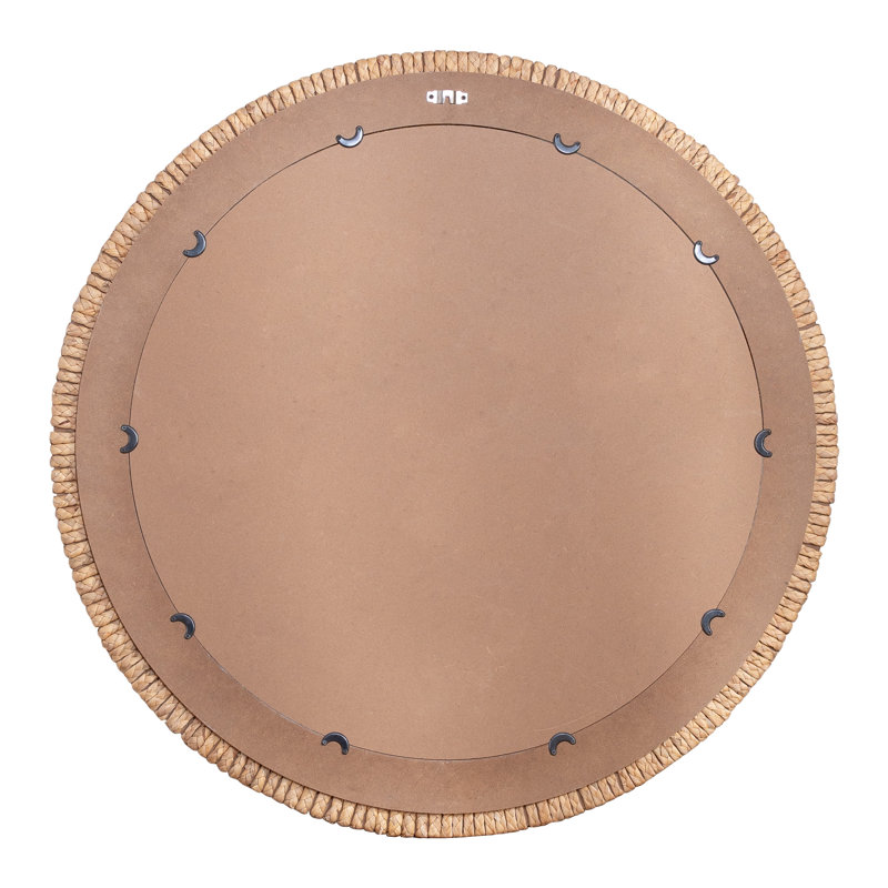 Straw Ropes Wall Mirror, 36" x 36", Natural