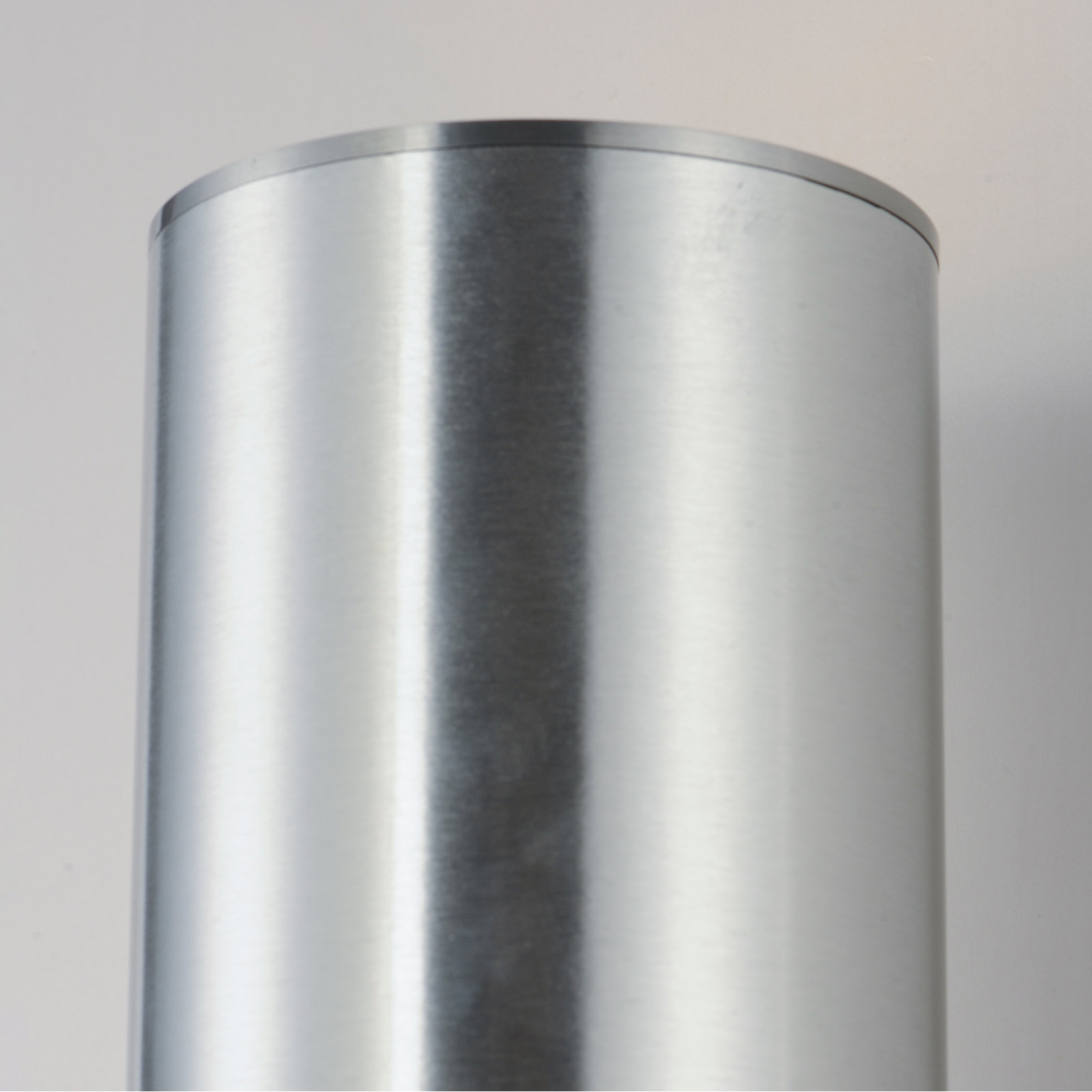 Covey Cylinder Outdoor LED Wall Light, Brushed Aluminum, 22" H x 5" W x 6.25" D