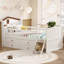 Structure de lit simple avec tiroirs de rangement, conception en bois pour enfants, lit plateforme avec garde-corps, tête de lit et échelle, aucun sommier requis, facile à assembler-1551588247