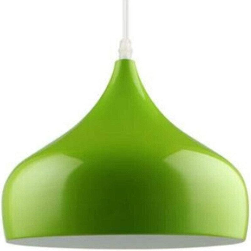 Shinae 1 - Light Teardrop Pendant, Green, White