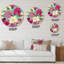 Horloge murale rétro rose et jaune-93601722