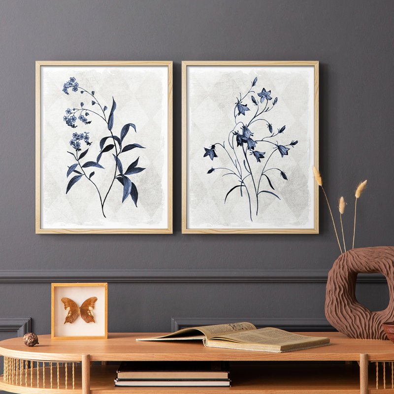 Reproduction encadrée Harlequin Botanical I-Premium - prête à être accrochée - aucun clou requis - aucun clou requis
