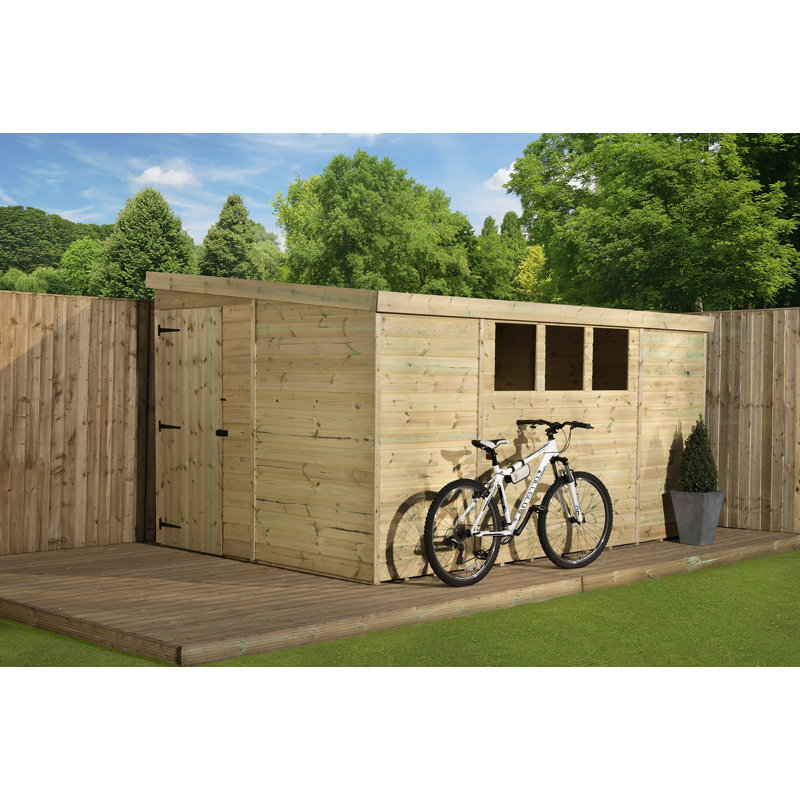 Shiplap Pent Wooden Shed, 203.2cm H x 426.72cm W x 152.4cm D