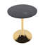 Table de salle à manger de style Mid-Century pour table en tulipe de 23,62 po avec pieds dorés et plateau rond en MDF-133962581