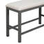 Ensemble de 6 tables de salle à manger à hauteur de comptoir avec 4 chaises et un banc-406770316