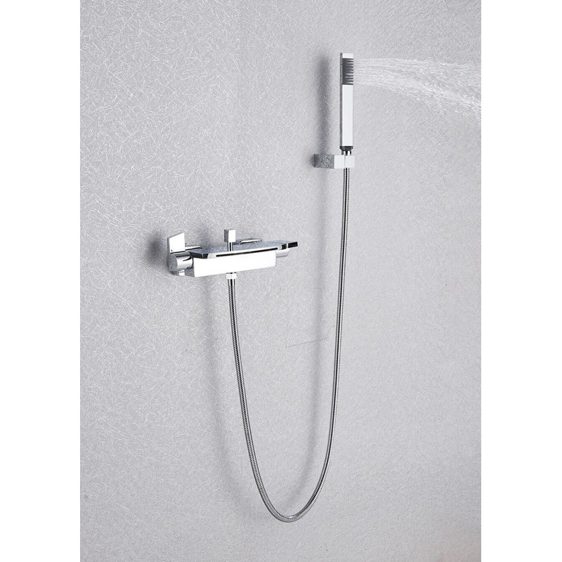 Divina 2 Handle Wall Waterfall Faucet Bath Filler with Diverter