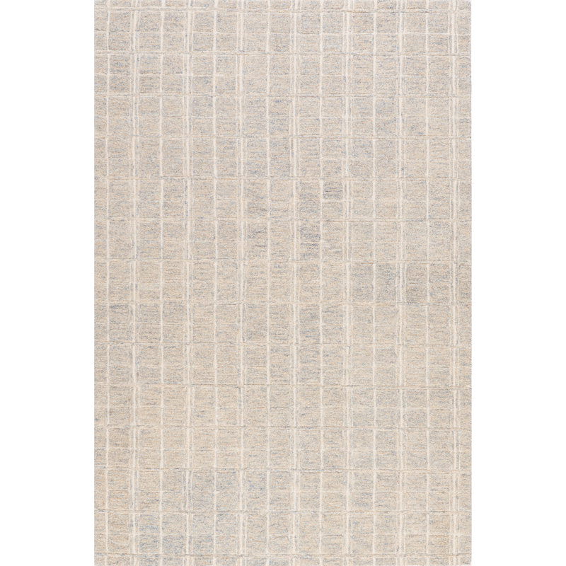 Camellia Checkered Wool Area Rug, Rectangle 7'6" x 9'6"