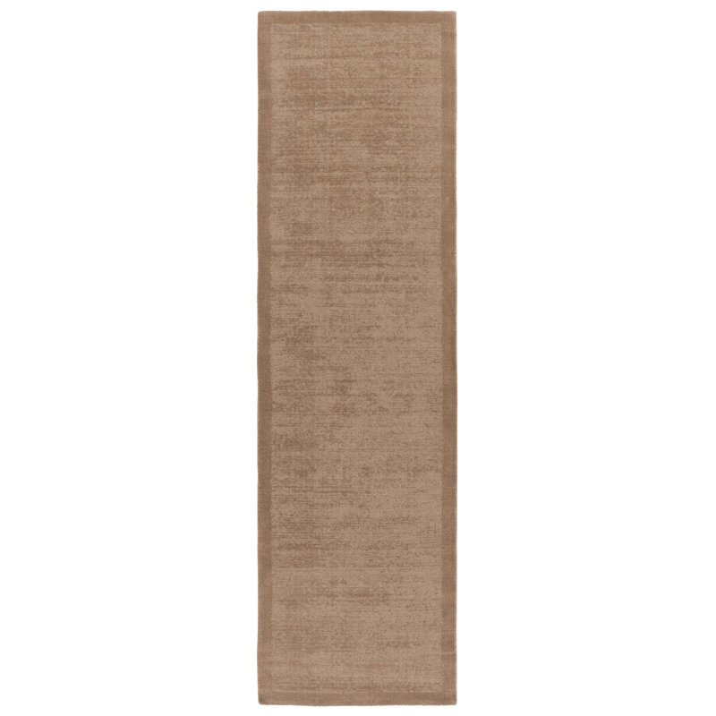 Tapis de couleur unie en coton tissé à la main Mirage, Tapis de couloir 2 pi 3 po x 8 pi