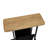 Swopes Two-Tier Rectangular End Table Metal Frame for Living Room, Bedroom, Bedside