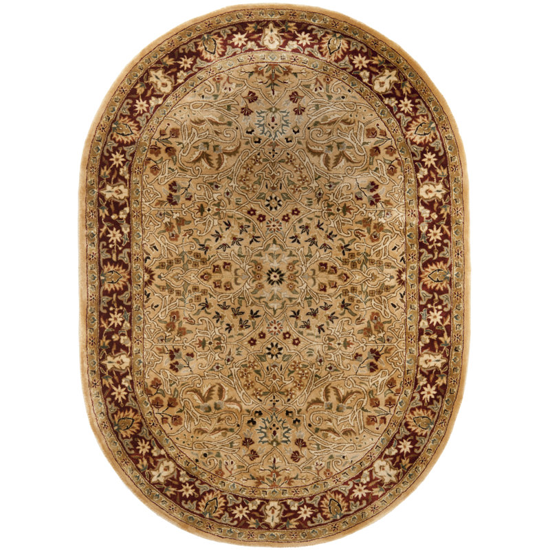 Evie New Zealand Wool Oriental Rug, Oval 5' x 8'