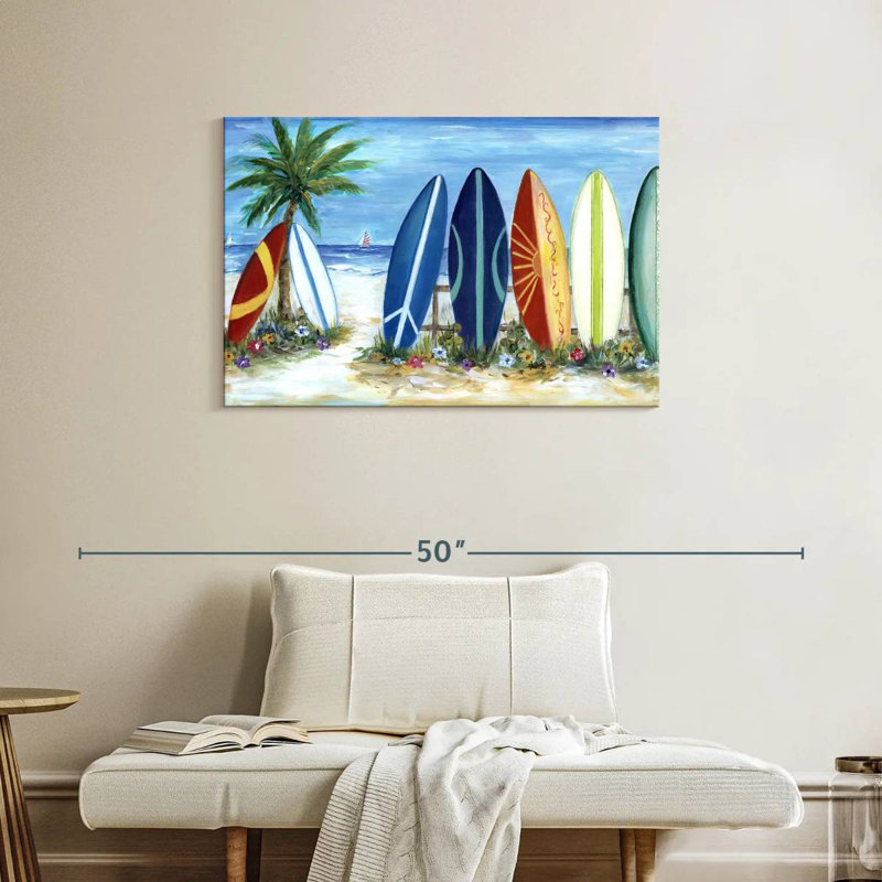 Senne Surf's Up Surfboards, 24" H x 36" W