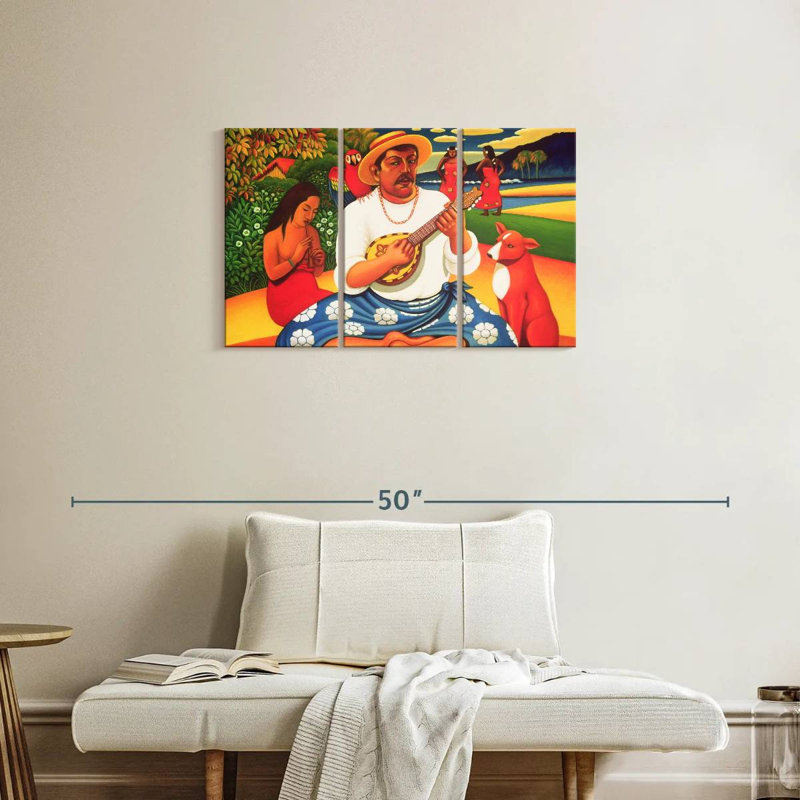 L'île fantastique d'Abarca Gauguin, H 20 po x l 33 po