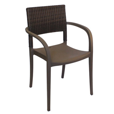 Chaise de salle à manger d'extérieur empilable
