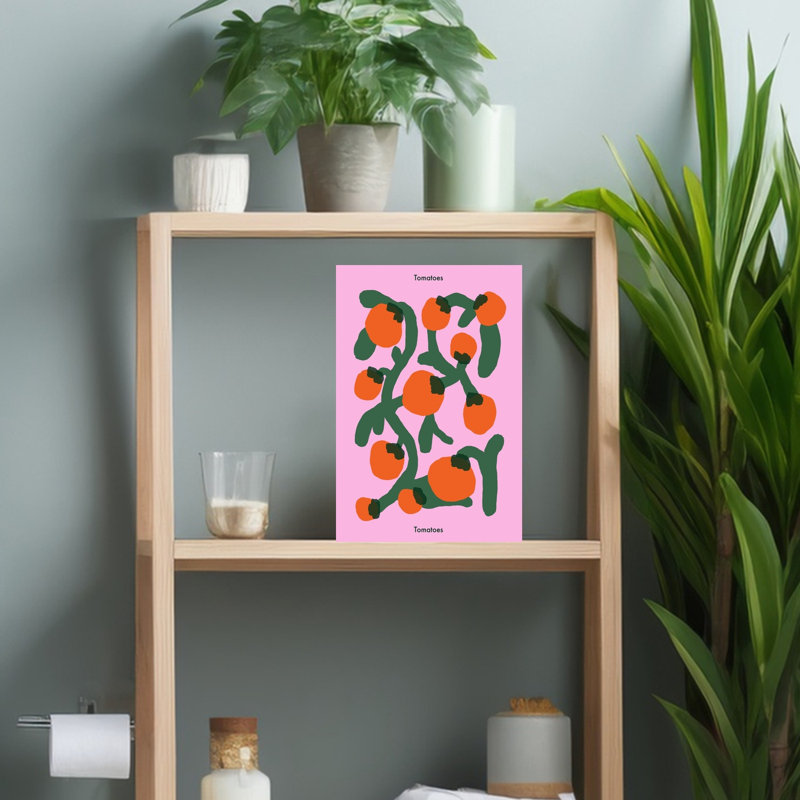 «Vibrant Pink Tomatoes», art mural, H 18 po x l 12 po