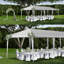 Pavillon de jardin robuste en métal L 10 pi. D Auvent escamotable en acier-98674916