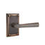 Flat Privacy (Bed & Bath) Door Lever with Rectangle Rosette-1730219048-1730219053