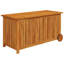 Rosalind Wheeler Daisey 113cm W 198L Water Resistant Acacia Solid Wood Deck Box with Wheels in Brown
