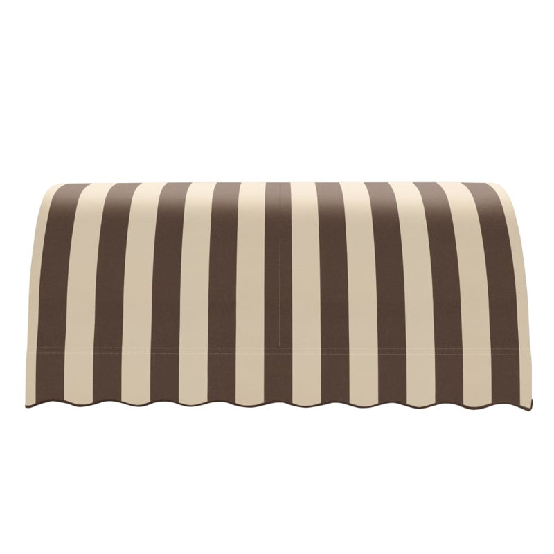 Awntech Savannah Acrylic Fabric Fixed Awning, Brown/Tan, 44" H x 124.5" W x 36" D