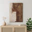 Style Mid-Century brun foncé, formes abstraites neutres, grand cadre rustique, décor minimaliste M20-101791376-101791372-119461017