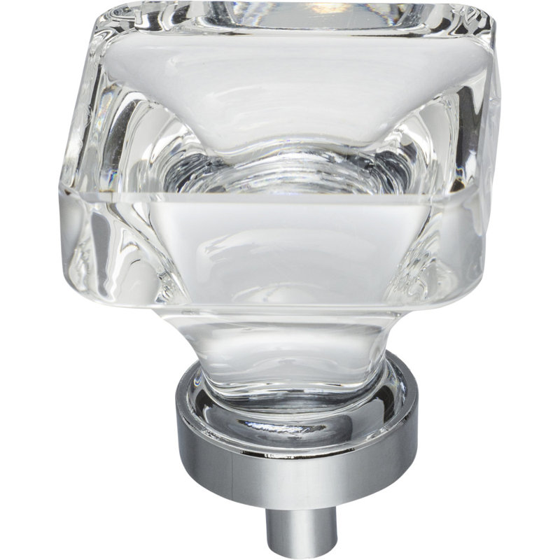 Harlow Square Knob, Polished Chrome, 1 3/8"