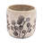 4 Gray Sand And Cement Planters With Brown Botanical Illustrations, 4.3X4.3X4 Inches, Fit Any Room Decor Style Planter Of 4, Motifs For Living Interior