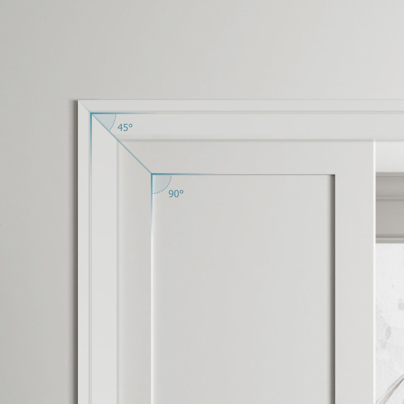 Primed White Pine Wood Finger-Jointed Door Casing Molding
